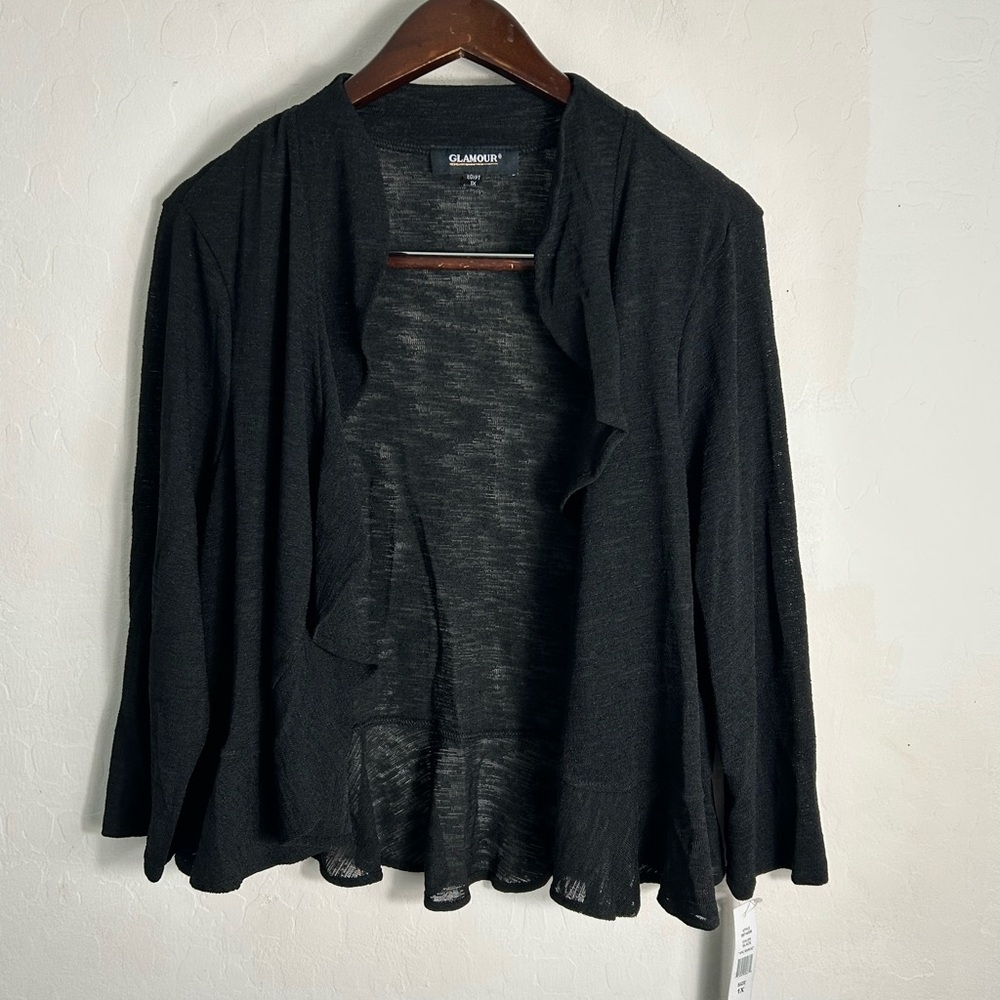 Glamour Elegant Black Cardigan